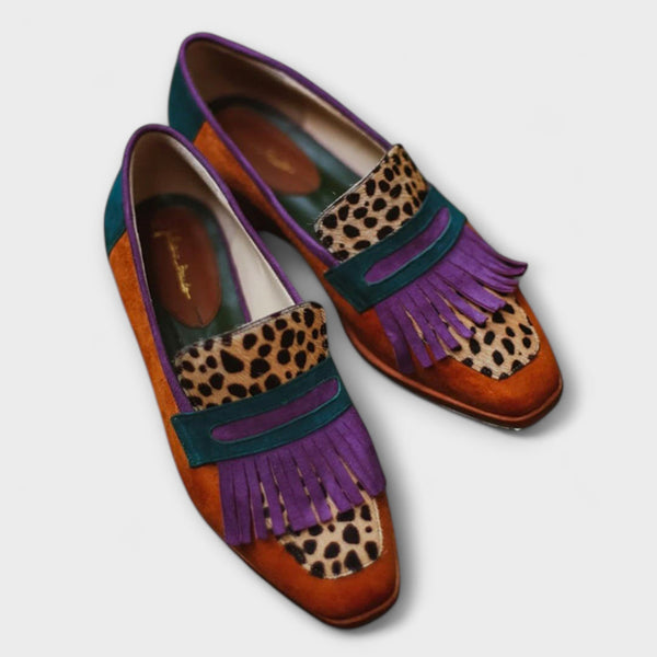 Elin™ | Ruskea Loafer Leopardikuvioilla