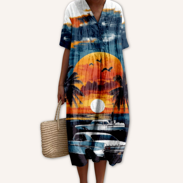Ivette｜Kuvioitu mekko