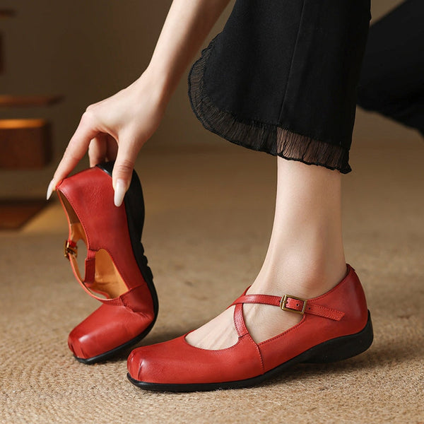Elina™ | Nahka Mary Janes